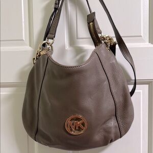 Michael Kors Cafe Brown Leather Shoulder/crossbody purse